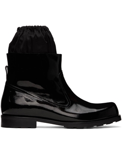Черные эмалированные сапоги We11done