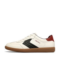 Низкие скейтерские кроссовки мужские бело-красные, цвет White Red Crown