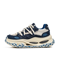 Амортизирующие, износостойкие, дышащие, увеличивающие рост низкие массивные кроссовки мужские - темно-синие, цвет Dark Blue Urban authentic