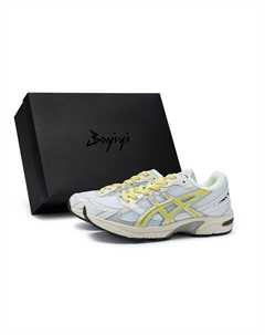 Gel 1130 Амортизирующие износостойкие низкие кеды для повседневного бега унисекс белый серый желтый, цвет White Gray Yellow Asics