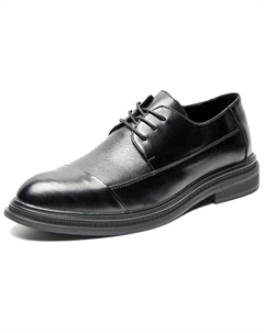 Мужские повседневные кожаные туфли черные, цвет Black Weishibangwei