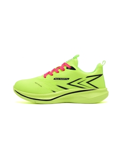 Дышащие и легкие низкие кроссовки унисекс розово-салатовые (с малиновыми шнурками), цвет Neon Green (Rose Red Laces) 7 sevfun