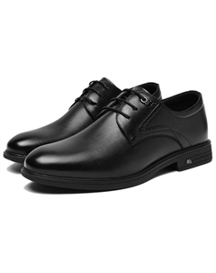 Мужские туфли черные на низком каблуке Hla