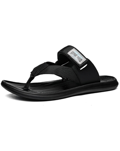 Мужские шлёпанцы, черно-белые 8021 Chint