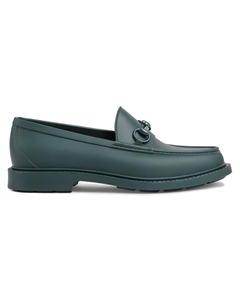 ГУЧЧИ Лофер 'Lacquered Horsebit Vintage Green', тёмно-зелёный Gucci