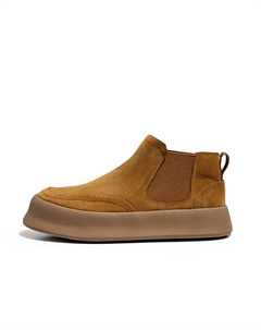 Короткие Челси Ботинки Мужские Коричневые, Коричневый (Размер S) Weishibangwei