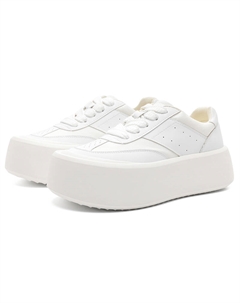 Кроссовки унисекс низкие повседневные белые со скрытой платформой, цвет White Hidden Wedge Weishibangwei