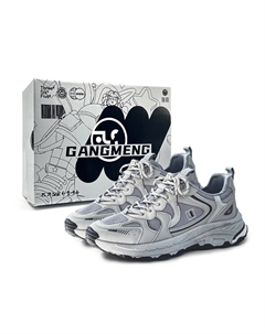 Серые мужские кроссовки на платформе с низким верхом, устойчивые к истиранию и дышащие, для увеличения роста, цвет Gray[Box] Hong kong meng