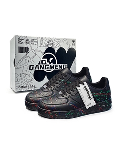 Скользоустойчивые водонепроницаемые дышащие низкие скейтерские кроссовки мужские - черный [Box], цвет Black[Box] Hong kong meng