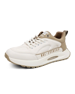 Низкие повседневные туфли мужские бежевые, Бежевый абрикос Qiaonai