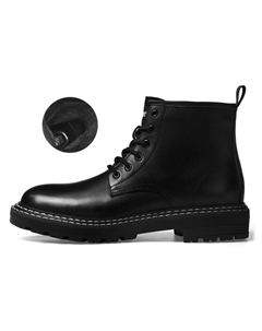 Британский стиль Короткие ботинки Мартин Мужские Черный, Черный (Обычный) Cabbeen