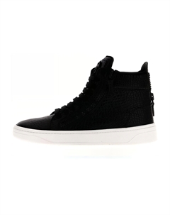 Крокодиловый эффект Высокие кеды, черный Giuseppe zanotti