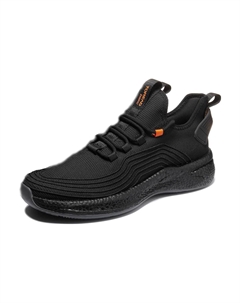 Непромокаемые износостойкие амортизирующие низкие кроссовки для бега мужские черные Toread