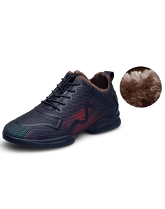 Мужские повседневные кроссовки низкие, черные с флисовой подкладкой (увеличение роста на 7 см) Sulegao