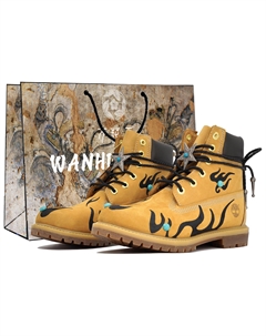 Мужские ботинки Martin кастомизированные "Тайное царство Дуньхуан", оранжевый Timberland