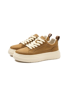 Высокие износостойкие низкие скейтерские кроссовки мужские землянисто-желтые, цвет Earth Yellow Josiny