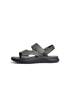 Мужские пляжные сандалии серые, цвет Gray Red dragonfly