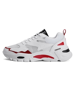 Низкие повседневные кроссовки унисекс бело-красные, цвет White Red Trespass