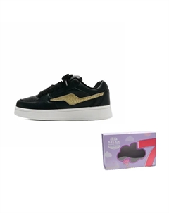 Низкие скейтбордские кроссовки унисекс сине-желтые черно-золотые, цвет Black Gold 7 sevfun