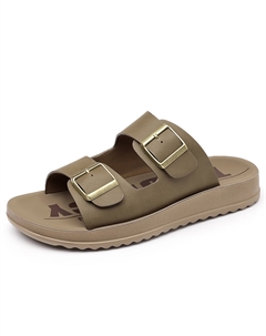 Мужские стойкие к истиранию тапочки-слипоны с амортизацией - хаки, цвет Khaki Kung fu partners