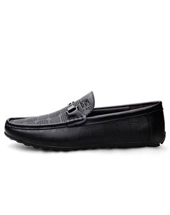Мокасины мужские черно-белые, цвет Black[Leather Shoe Size: Athletic Shoes 41 = Size 40 in This Model] Mulinsen