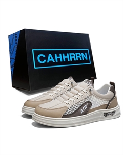 Дышащие низкие скейтерские кроссовки мужские бежево-коричневые, цвет Beige Brown Cahhrrn