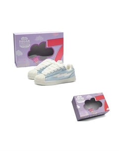 Низкие скейтерские кроссовки унисекс в коробке сине-белые, цвет Blue White 7 sevfun