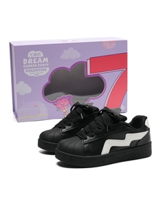 Скользоустойчивые унисекс лоу-топ скейтерские кроссовки розово-белые и черно-белые, цвет Black White 7 sevfun