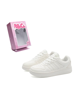 Унисекс скейтерские кеды низкие белые сине-бело-желтые, цвет White Abcio