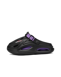 Клоги мужские черно-фиолетовые, цвет Black Purple Budding bear