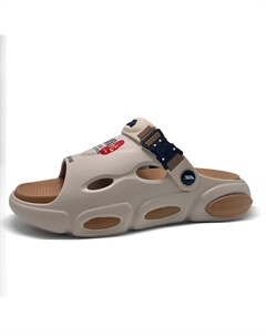 Скользостойкие мужские шлепанцы-слипоны бежево-коричневые, цвет Beige Brown Trespass