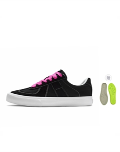 Низкие скейтерские кроссовки унисекс черные - черно-розовые (с латексными стельками), цвет Black Pink (Includes Latex Insoles) 7 sevfun