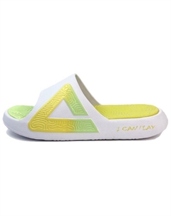 Тихие противоскользящие износостойкие шлепанцы мужские белый зеленый желтый, Зеленый луг/Бэймакс/Кукурузный желтый Peak