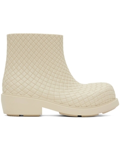 Кремового цвета Ботильоны Fireman Bottega veneta