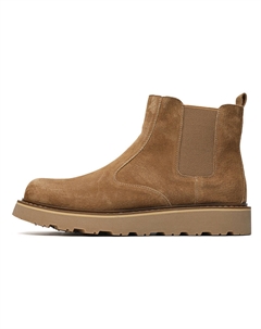 Коричневые мужские челси-ботфорты с желтой стежкой, цвет Yellow Padded Cachiotti