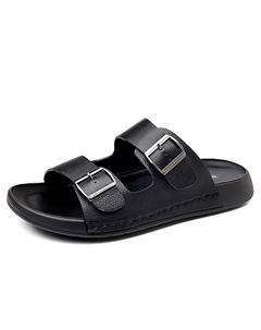 Скользостойкие износостойкие шлепанцы мужские - черные, цвет Black Mulinsen