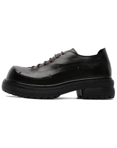 Кожаные повседневные туфли унисекс коричневые со скрытой платформой, цвет Brown Hidden Wedge Weishibangwei