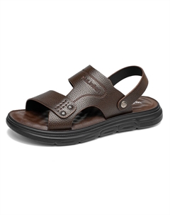 Пляжные сандалии мужские черно-коричневые, цвет Brown Mulinsen