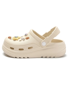 Классические клоги унисекс в кофейном цвете с принтом "звёзды", цвет Coffee (Stars) Cat power