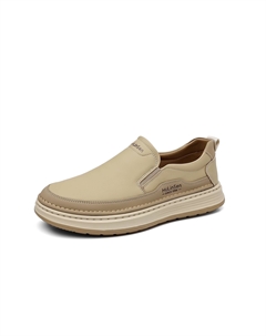 Низкие повседневные туфли мужские бежево-желтые, цвет Beige Yellow Mulinsen