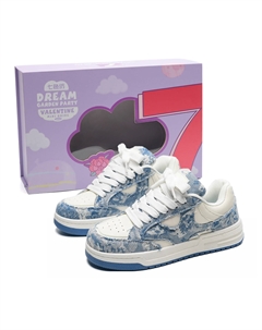 Износостойкие легкие низкие скейтерские кроссовки с эффектом увеличения роста унисекс Denim Blue, цвет Denim Blue 7 sevfun