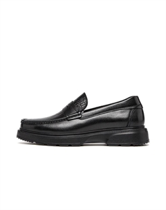 Лоферы на платформе мужские черные, цвет Black Vicki brown