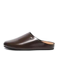 Износостойкие закрытые тапочки унисекс глянцевые коричневые, цвет Shiny Brown 15 mins