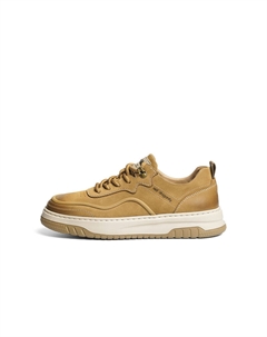 Низкие скейтерские кроссовки мужские желто-коричневые, цвет Yellow Brown Red dragonfly