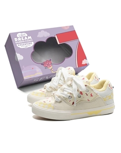 Износостойкие и легкие низкие скейтерские кроссовки унисекс бежево-желтые, цвет Beige Yellow 7 sevfun