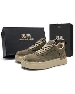 Данк серии высота увеличивающая износостойкая противоскользящая низкие скейтборд кроссовки мужские эксклюзив коробка серый зеленый, цвет Gray Green[Standard Sports Shoe Size] Aokang