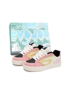 Кремово-розовые унисекс скейтерские кроссовки с противоскользящим покрытием и устойчивостью к истиранию, цвет Cream Pink Cvojoo