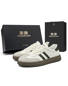 Кроссовки Air Force One Series German Army Trainers мужские низкие черно-белые, бежево-зеленые - бежево-зеленые[Коробка], цвет Beige Green[Box] Aokang