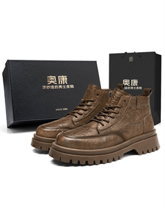 Мужские ботинки Martin черно-красно-коричневые красно-коричневые с подарком, цвет Red Brown (Gift Included) Aokang