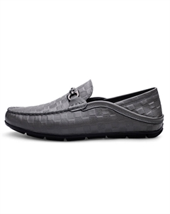Мокасины мужские черно-бело-серые серый, цвет Gray Lexon